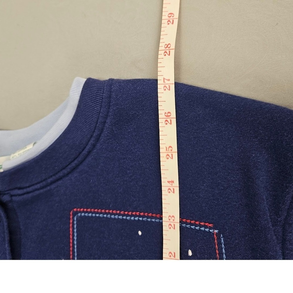 EXTRA SHENANIGANS | Polar Bear Winter Button Front Sweatshirt Navy Blue 3X VTG - Picture 10 of 14